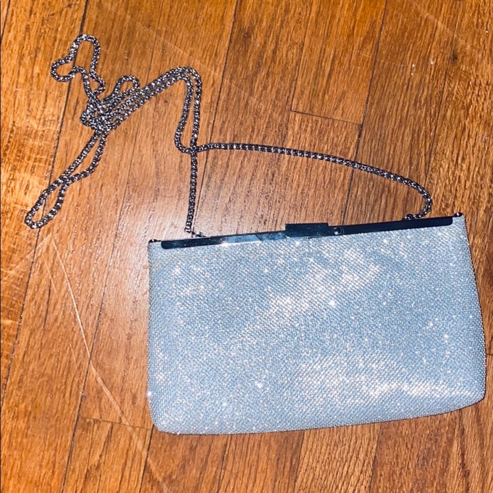 Sparkly Silver Clutch/Crossbody